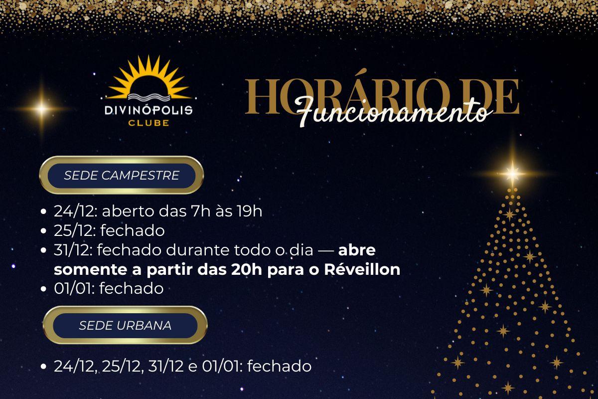 Horário de Funcionamento – Fim de Ano